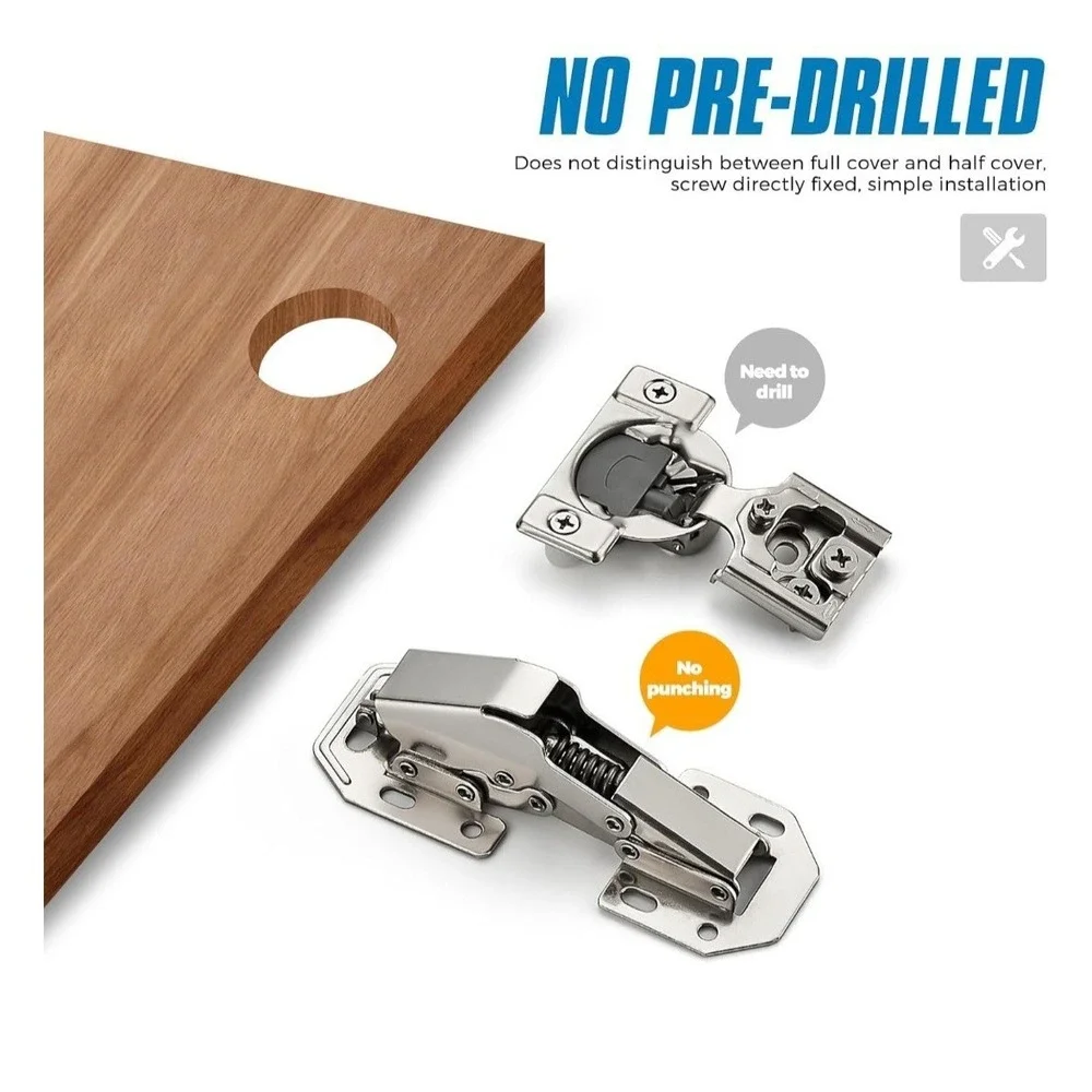 Ravinte 40 Pack Soft Close Hidden Hinges Surface Mount Kitchen Cabinet...